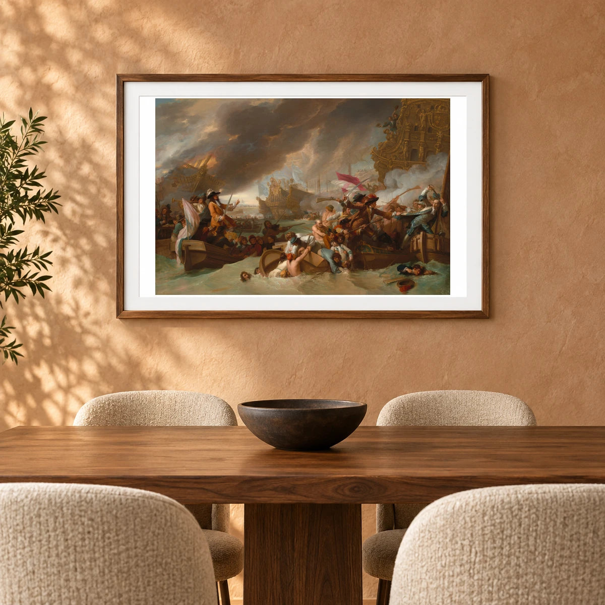 The Battle Of La Hogue 1959.8.1 — Famous Paintings shown in a styled interior