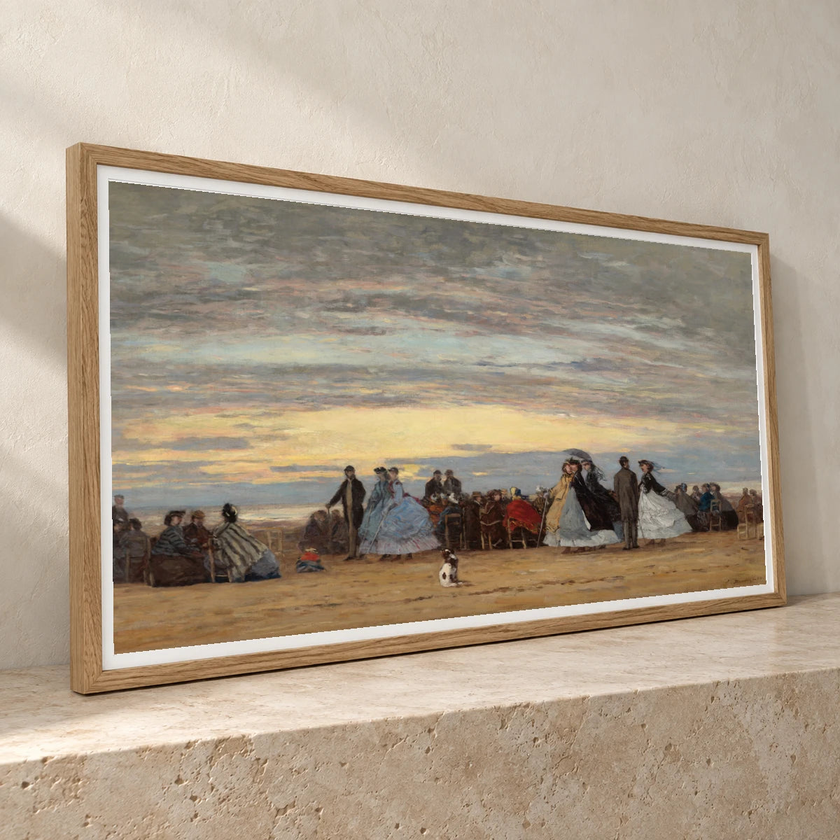 The Beach At Villerville 1963.10.4 — Famous Paintings famous paintings print by SaamCrafts
