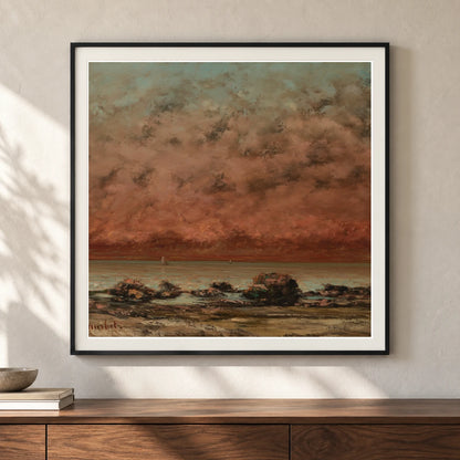 The Black Rocks At Trouville 2011.51.1 — Famous Paintings shown in a styled interior