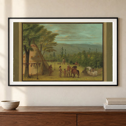 The Cheyenne Brothers Starting On Their Fall Hunt 1965.16.42 — Famous Paintings shown in a styled interior