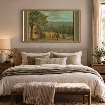 The Cheyenne Brothers Starting On Their Fall Hunt 1965.16.42 — Famous Paintings shown in a styled interior