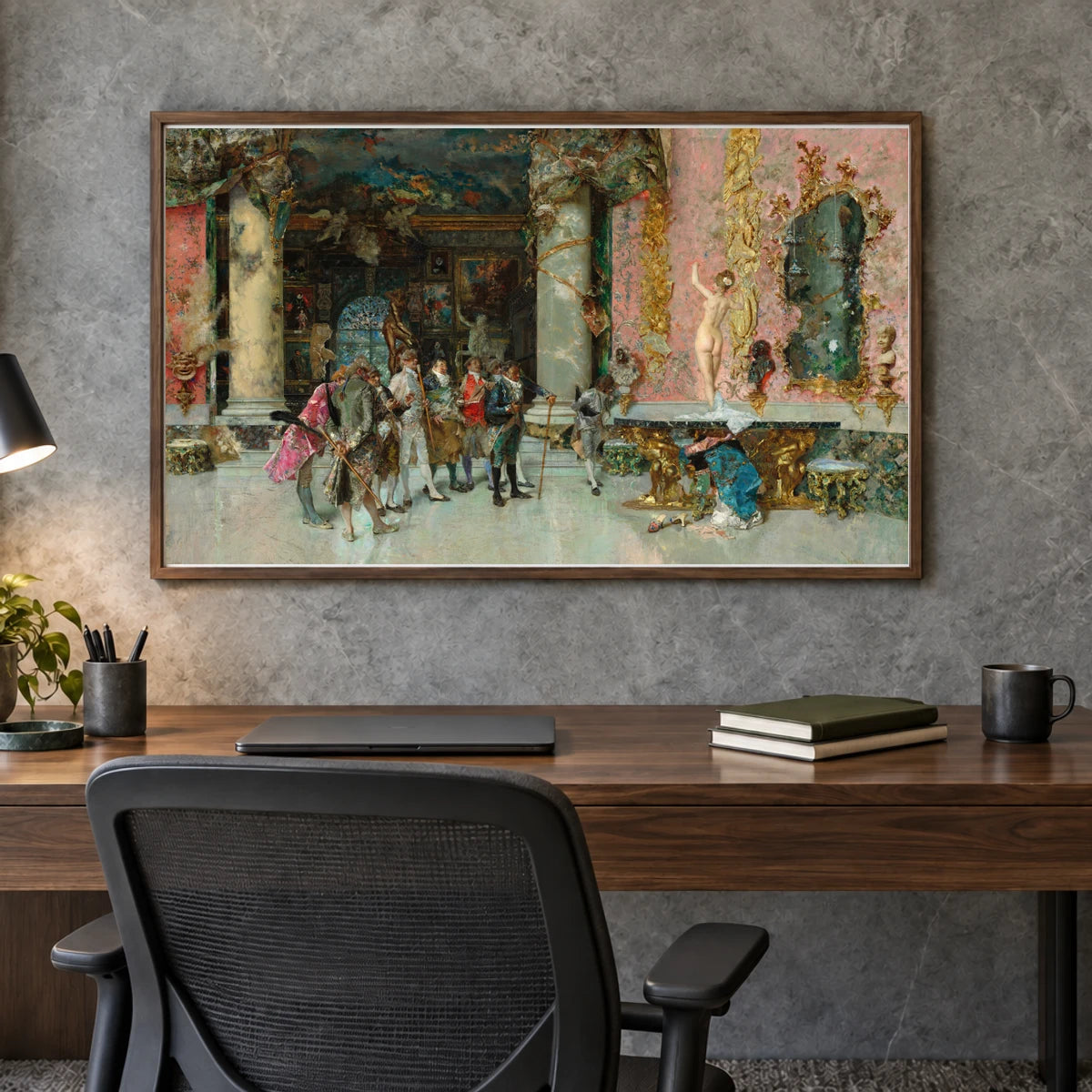 The Choice Of A Model 2015.143.12 — Famous Paintings shown in a styled interior