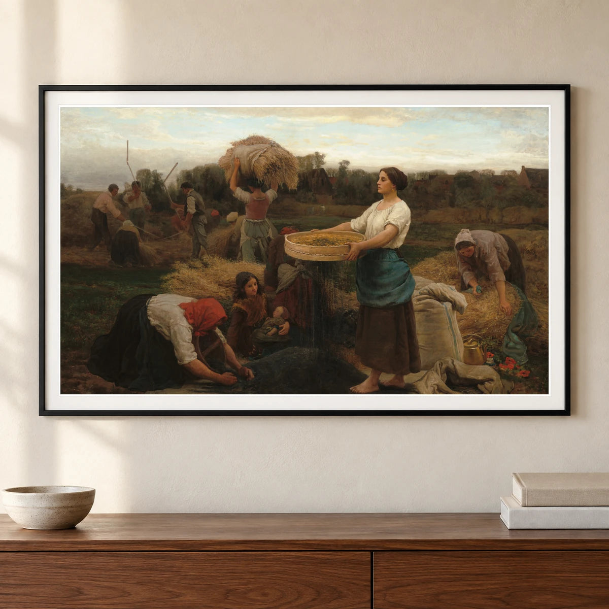 The Colza (harvesting Rapeseed) 2014.136.21 — Famous Paintings shown in a styled interior