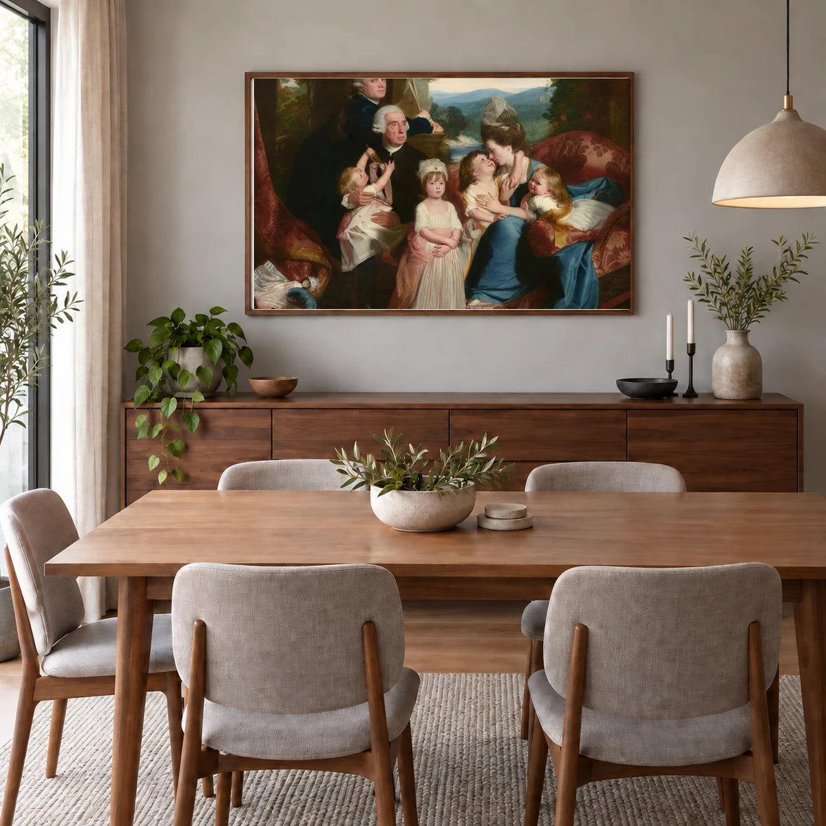 The Copley Family 1961.7.1 — Famous Paintings shown in a styled interior