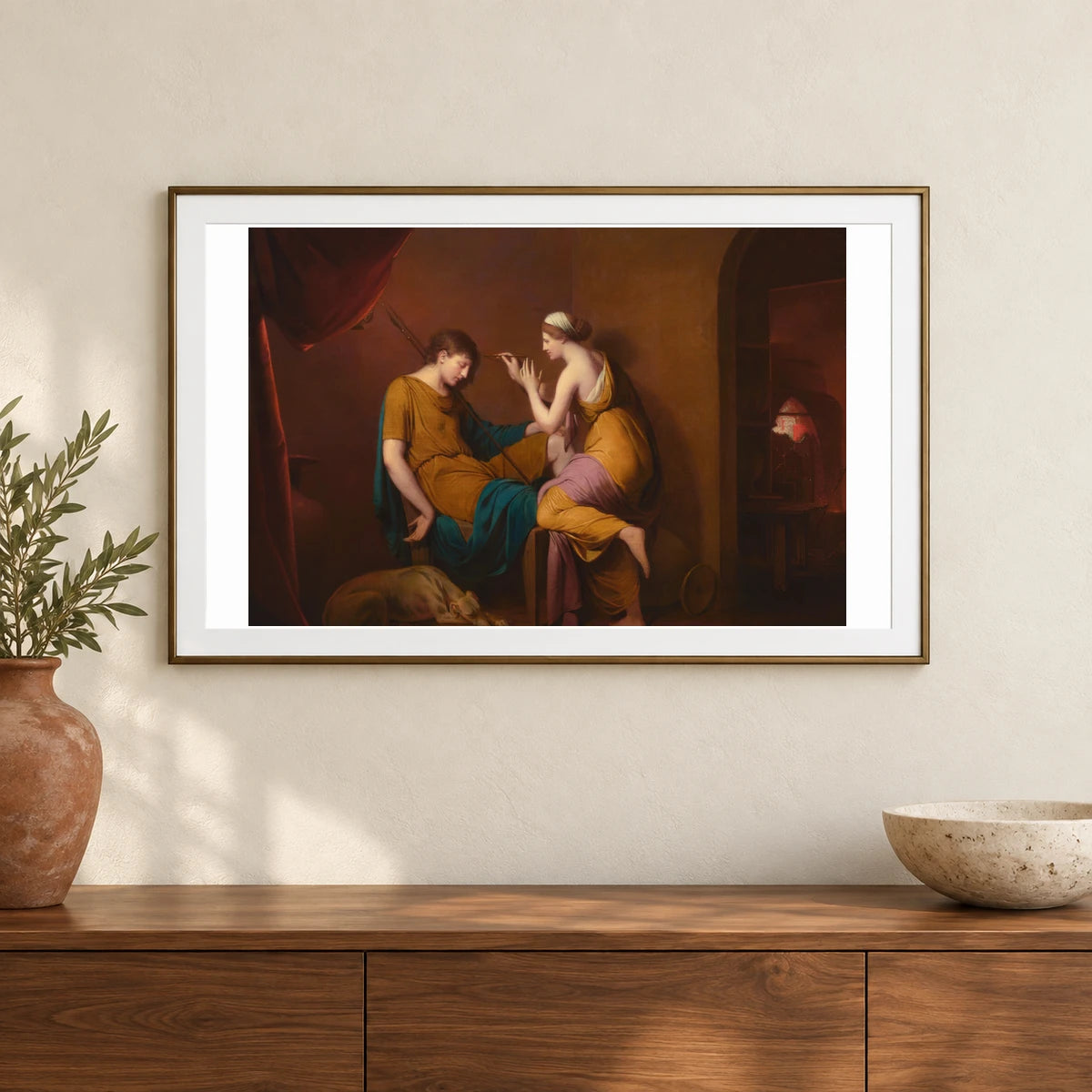 The Corinthian Maid 1983.1.46 — Famous Paintings shown in a styled interior