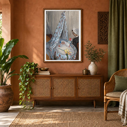 The Cradle Camille With The Artist S Son Jean 1983.1.25 — Famous Paintings shown in a styled interior