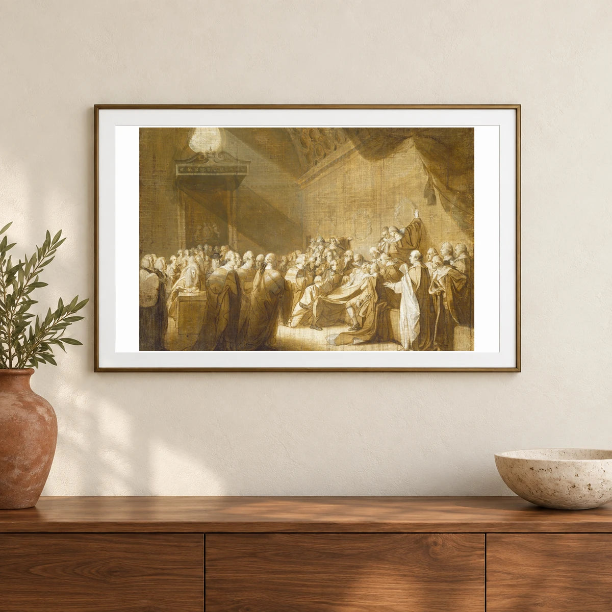 The Death Of The Earl Of Chatham 1947.15.1 — Famous Paintings shown in a styled interior