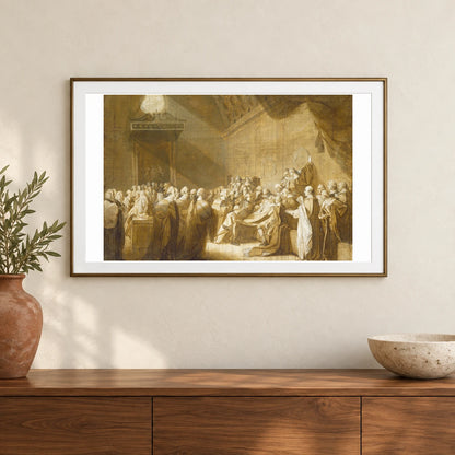 The Death Of The Earl Of Chatham 1947.15.1 — Famous Paintings shown in a styled interior
