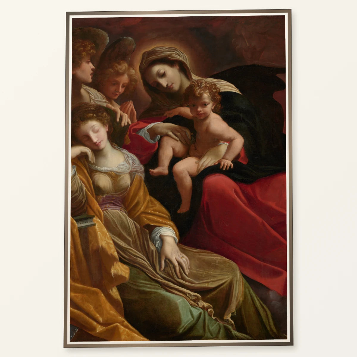 The Dream Of Saint Catherine Of Alexandria 1952.5.59 — Famous Paintings famous paintings print by SaamCrafts