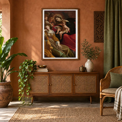 The Dream Of Saint Catherine Of Alexandria 1952.5.59 — Famous Paintings shown in a styled interior
