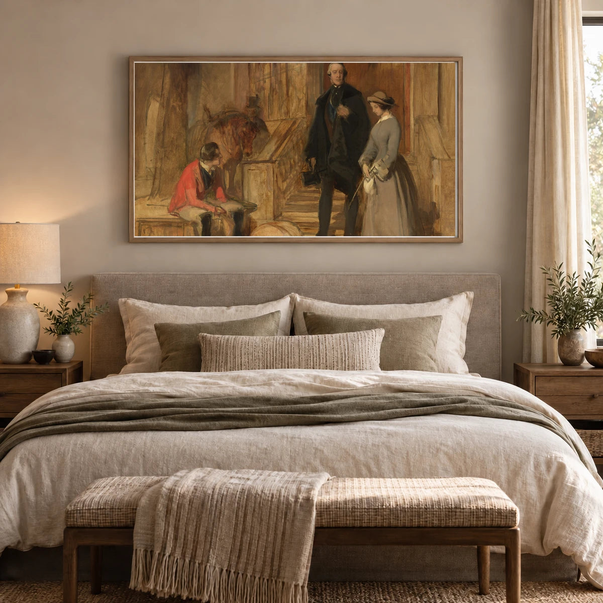 The Duke Of Devonshire And Lady Louisa Egerton 2014.136.58 — Famous Paintings shown in a styled interior