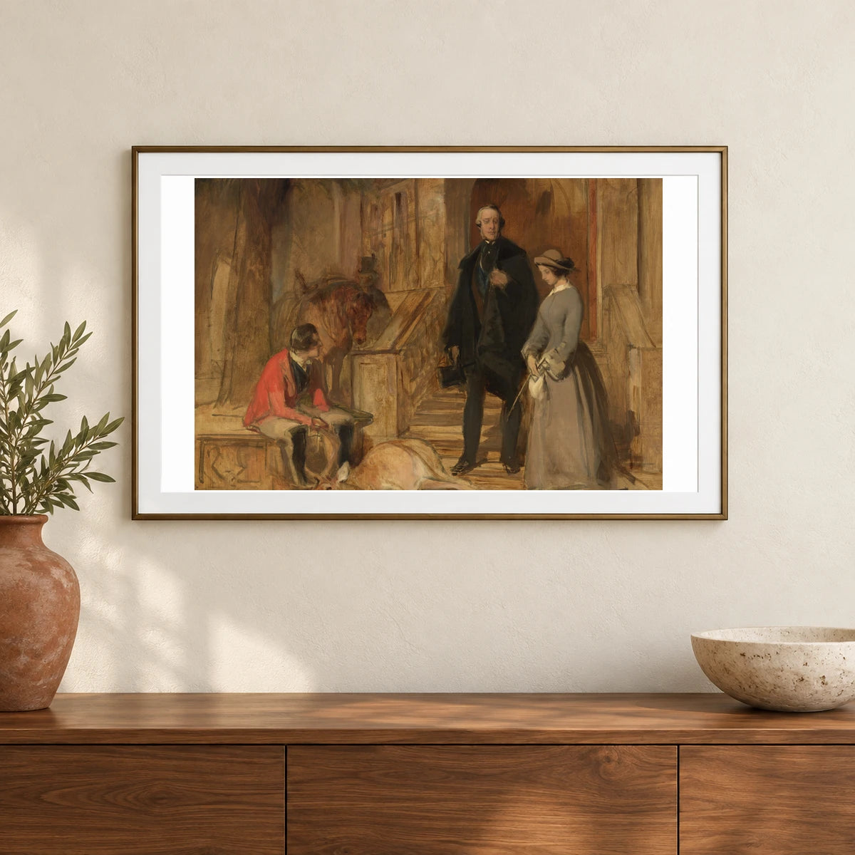 The Duke Of Devonshire And Lady Louisa Egerton 2014.136.58 — Famous Paintings shown in a styled interior