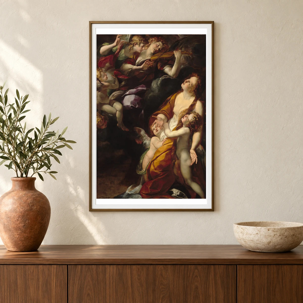 The Ecstasy Of The Magdalen 2002.12.1 — Famous Paintings shown in a styled interior