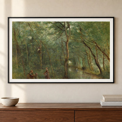 The Eel Gatherers 1943.15.1 — Famous Paintings shown in a styled interior