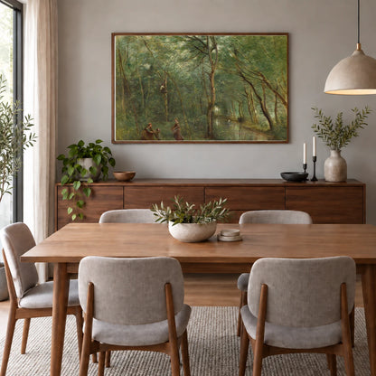 The Eel Gatherers 1943.15.1 — Famous Paintings shown in a styled interior