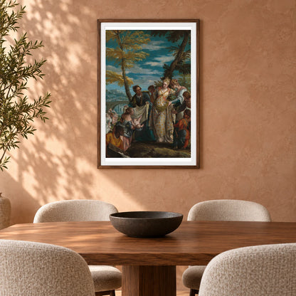 The Finding Of Moses 1937.1.38 — Famous Paintings shown in a styled interior