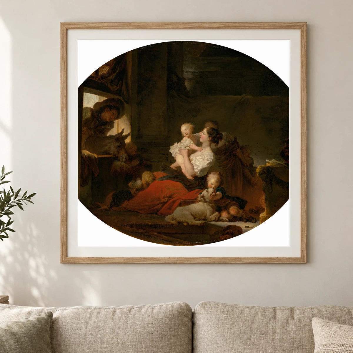 The Happy Family 1960.6.12 — Famous Paintings shown in a styled interior