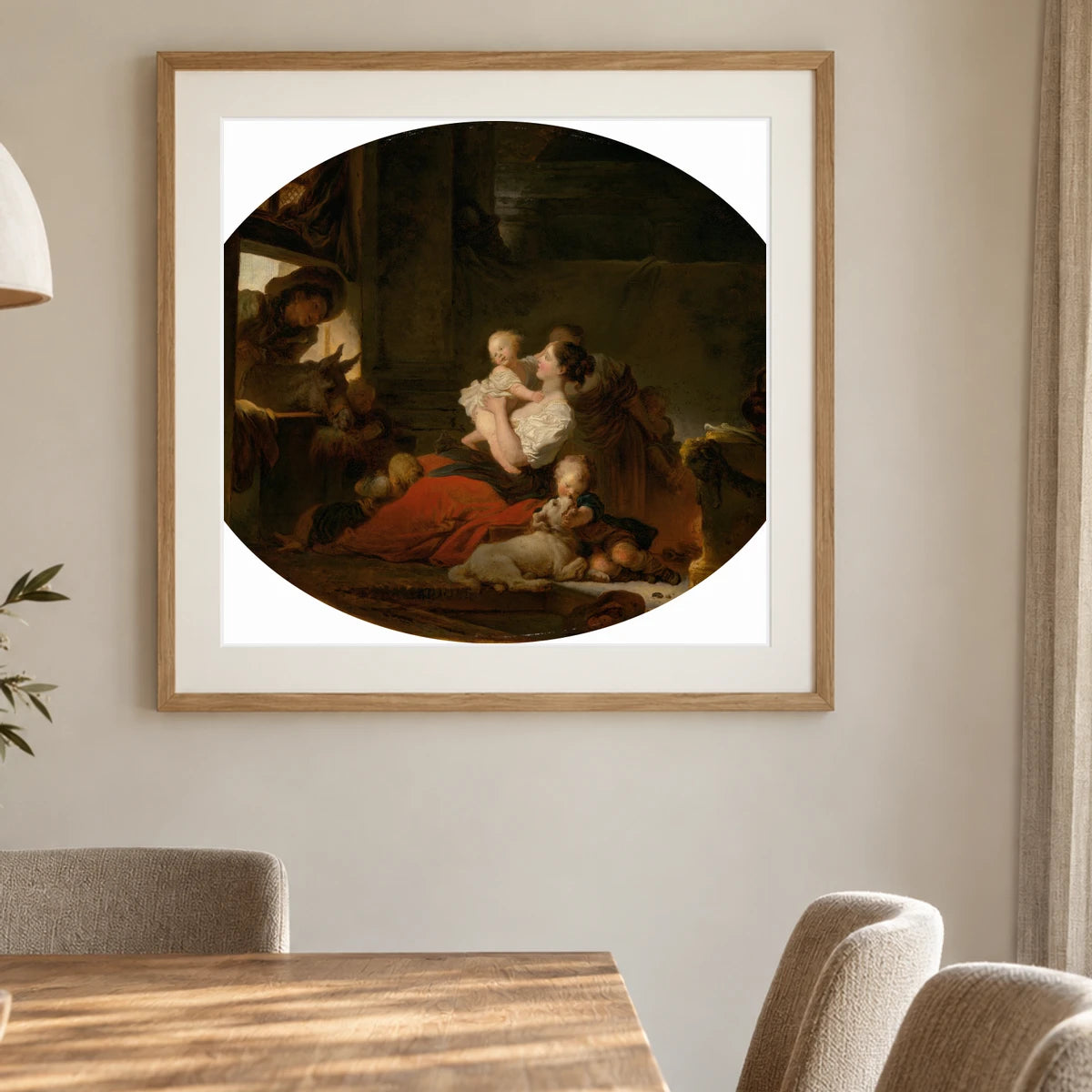 The Happy Family 1960.6.12 — Famous Paintings shown in a styled interior