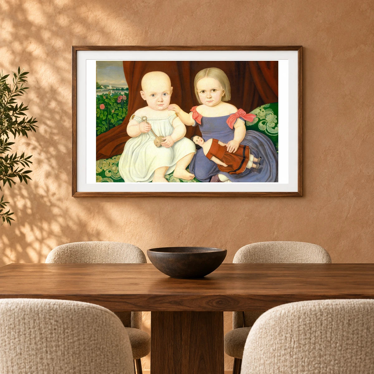 The Herbert Children 1955.11.2 — Famous Paintings shown in a styled interior
