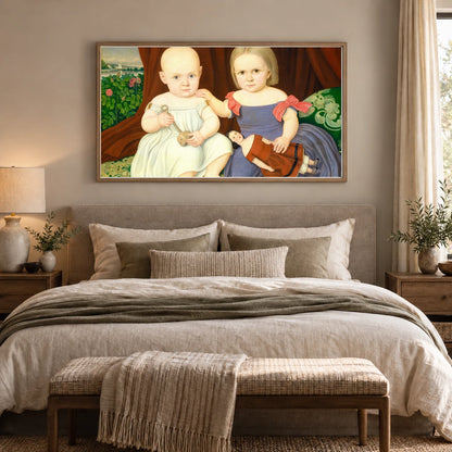 The Herbert Children 1955.11.2 — Famous Paintings shown in a styled interior