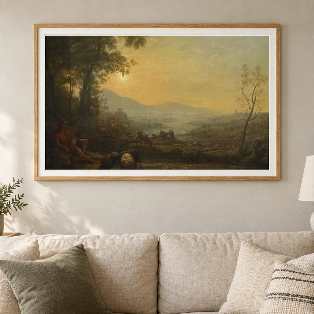 The Herdsman 1946.7.12 — Famous Paintings shown in a styled interior