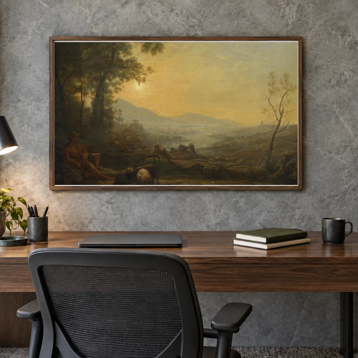 The Herdsman 1946.7.12 — Famous Paintings shown in a styled interior