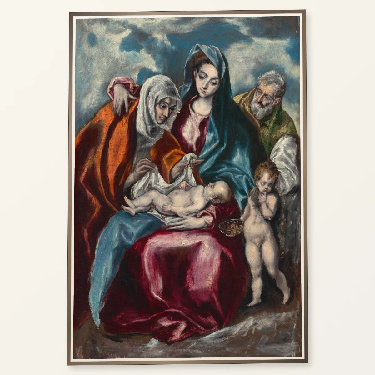The Holy Family With Saint Anne And The Infant John The Baptist 1959.9.4 — Famous Paintings famous paintings print by SaamCrafts