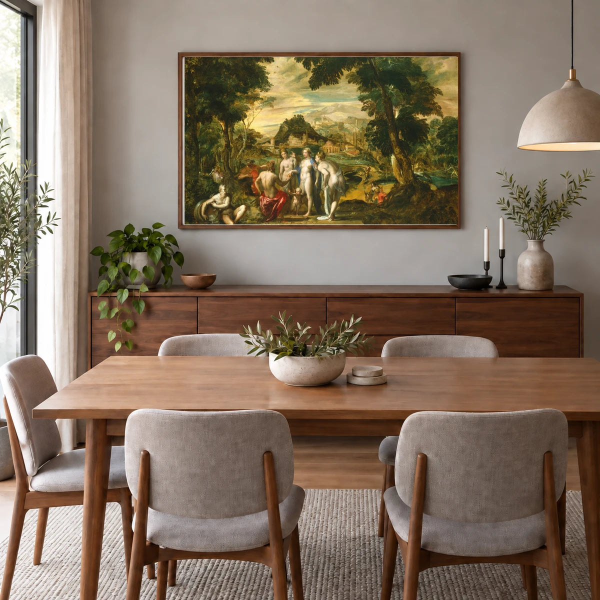 The Judgment Of Paris 1961.9.80 — Famous Paintings shown in a styled interior