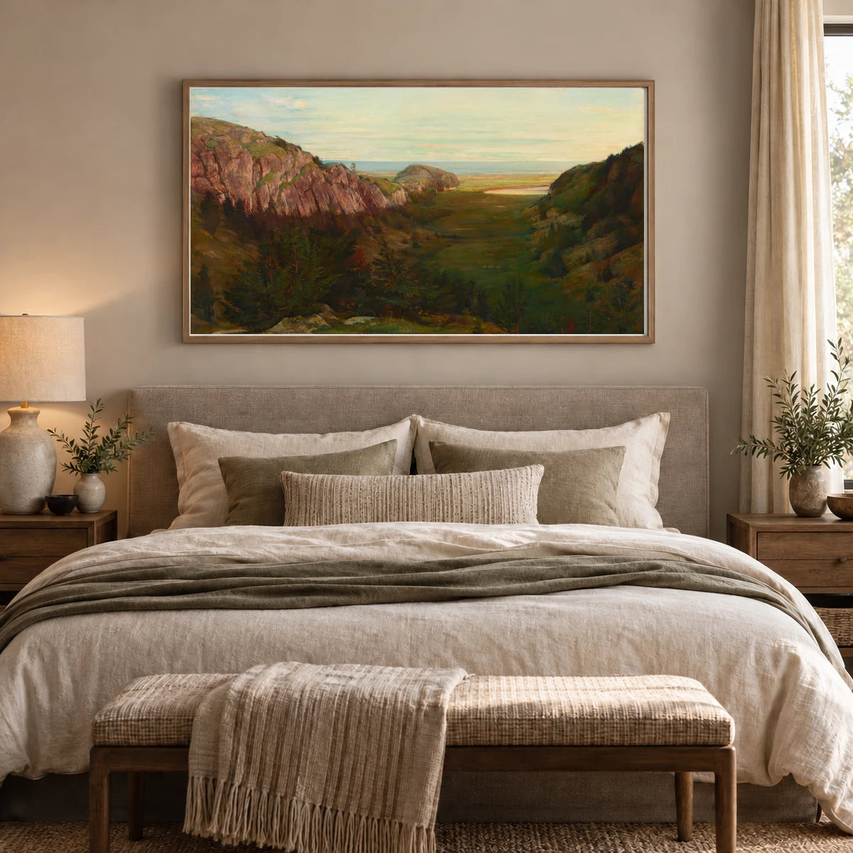 The Last Valley Paradise Rocks 2000.144.1 — Famous Paintings shown in a styled interior