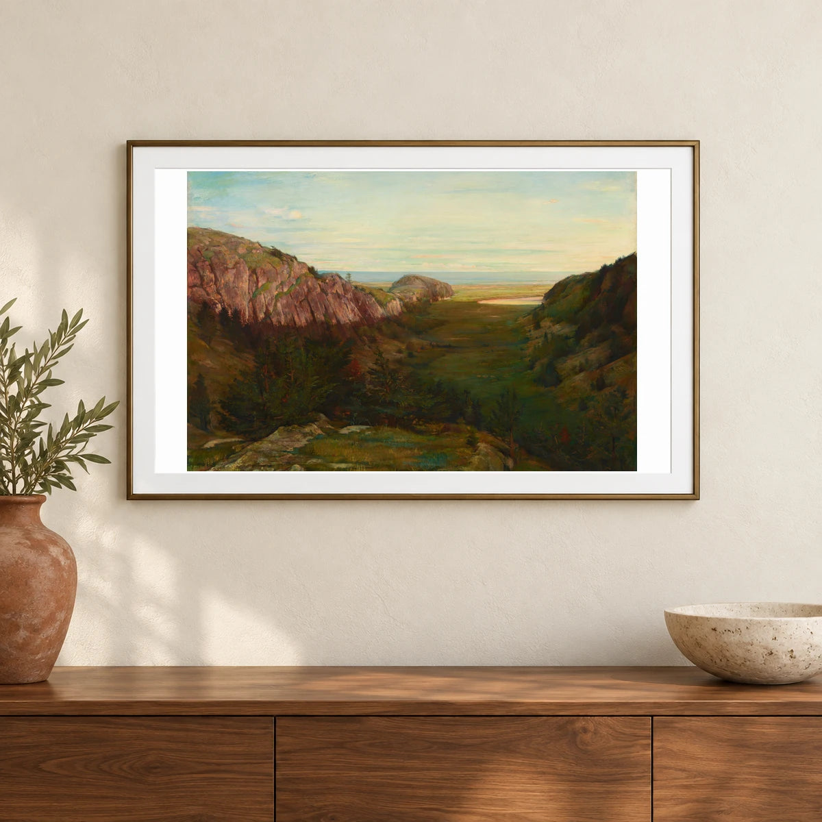 The Last Valley Paradise Rocks 2000.144.1 — Famous Paintings shown in a styled interior