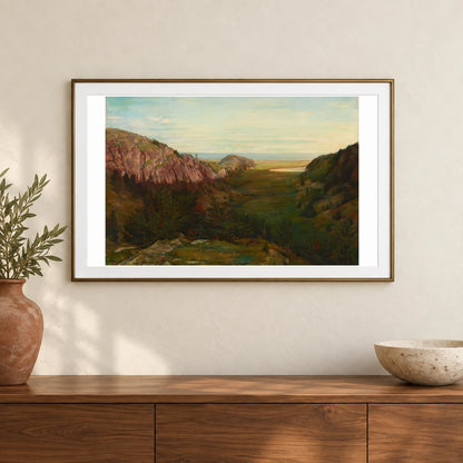 The Last Valley Paradise Rocks 2000.144.1 — Famous Paintings shown in a styled interior