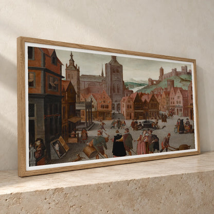 The Marketplace In Bergen Op Zoom 1979.50.1 — Famous Paintings famous paintings print by SaamCrafts