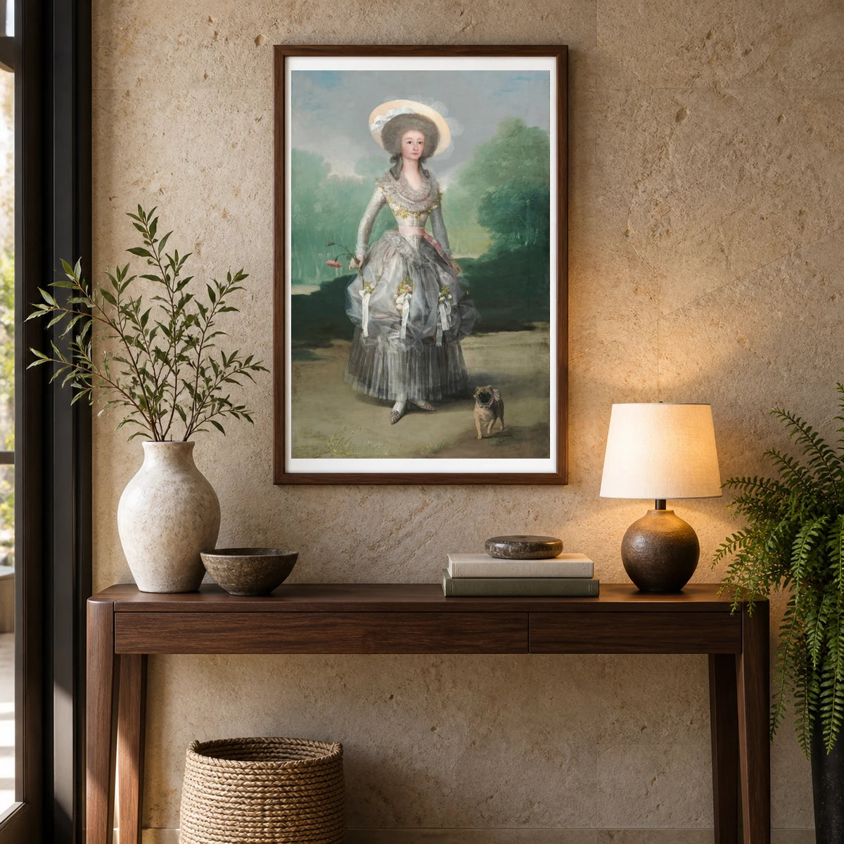 The Marquesa De Pontejos 1937.1.85 — Famous Paintings shown in a styled interior