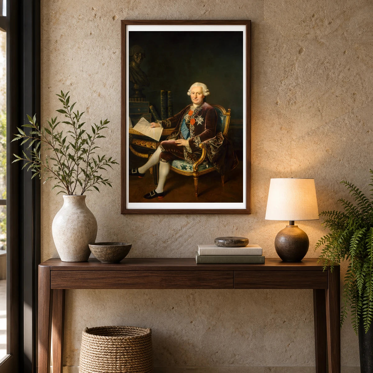 The Marquis D Ossun 1955.7.1 — Famous Paintings shown in a styled interior