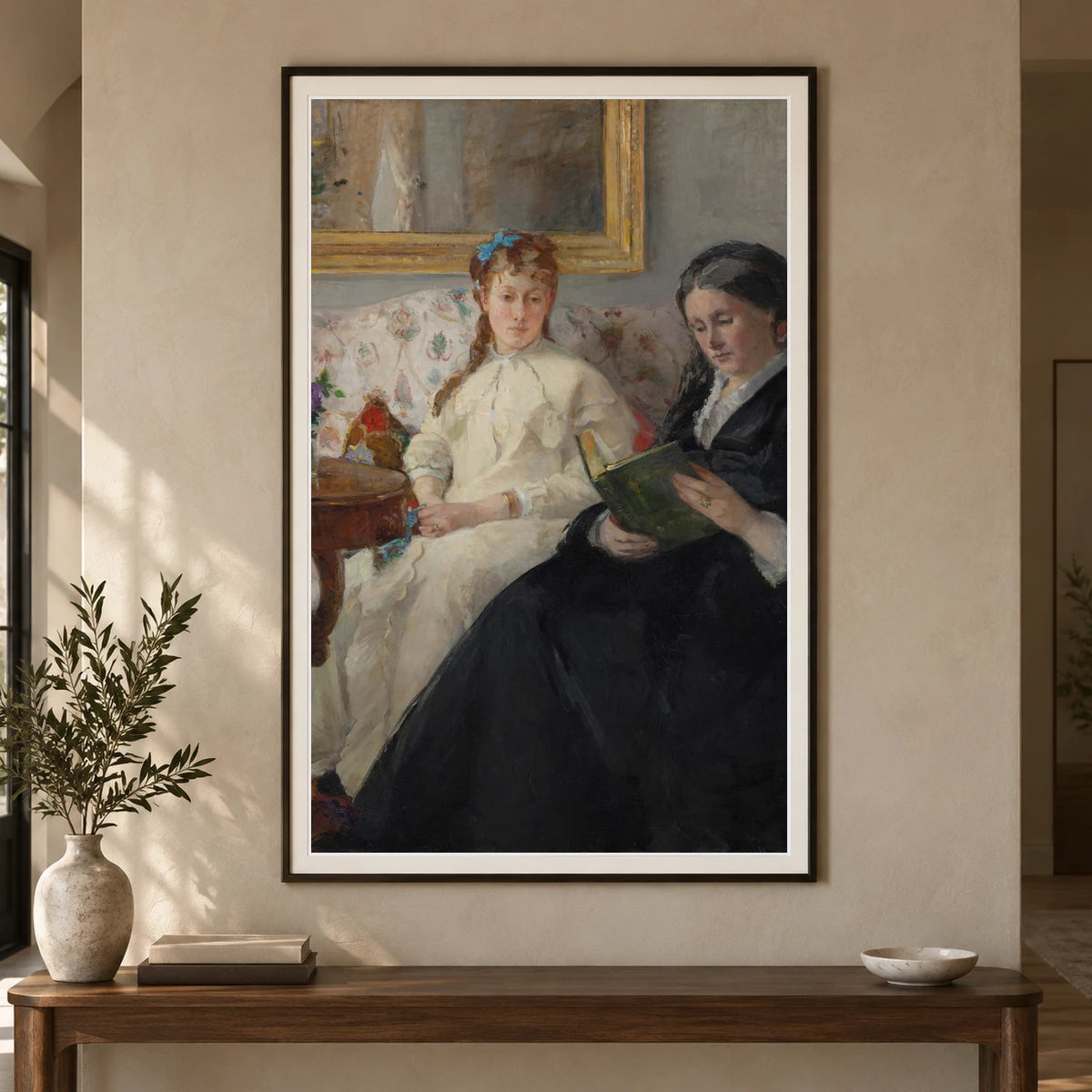 The Mother And Sister Of The Artist 1963.10.186 — Famous Paintings shown in a styled interior