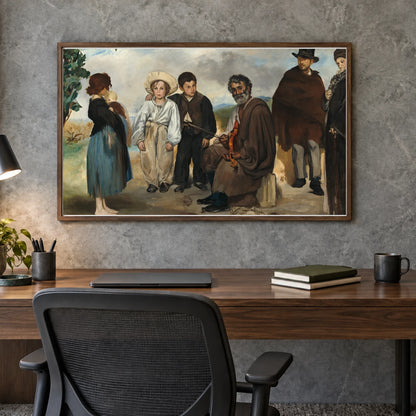 The Old Musician 1963.10.162 — Famous Paintings shown in a styled interior
