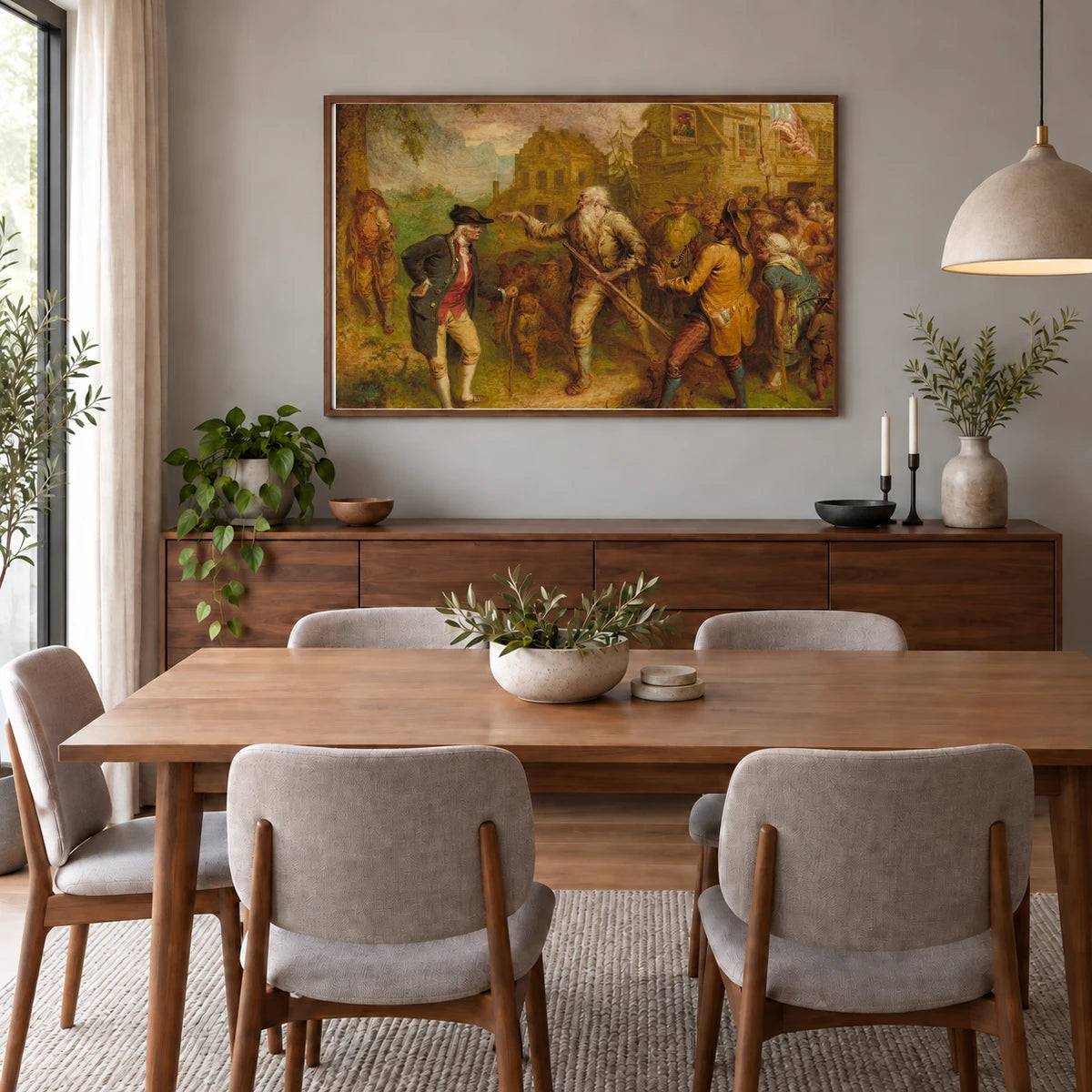 The Return Of Rip Van Winkle 1942.8.10 — Famous Paintings shown in a styled interior