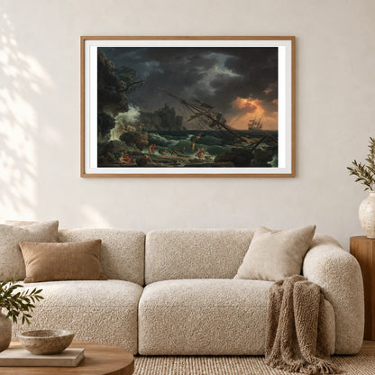 The Shipwreck 2000.22.1 — Famous Paintings shown in a styled interior