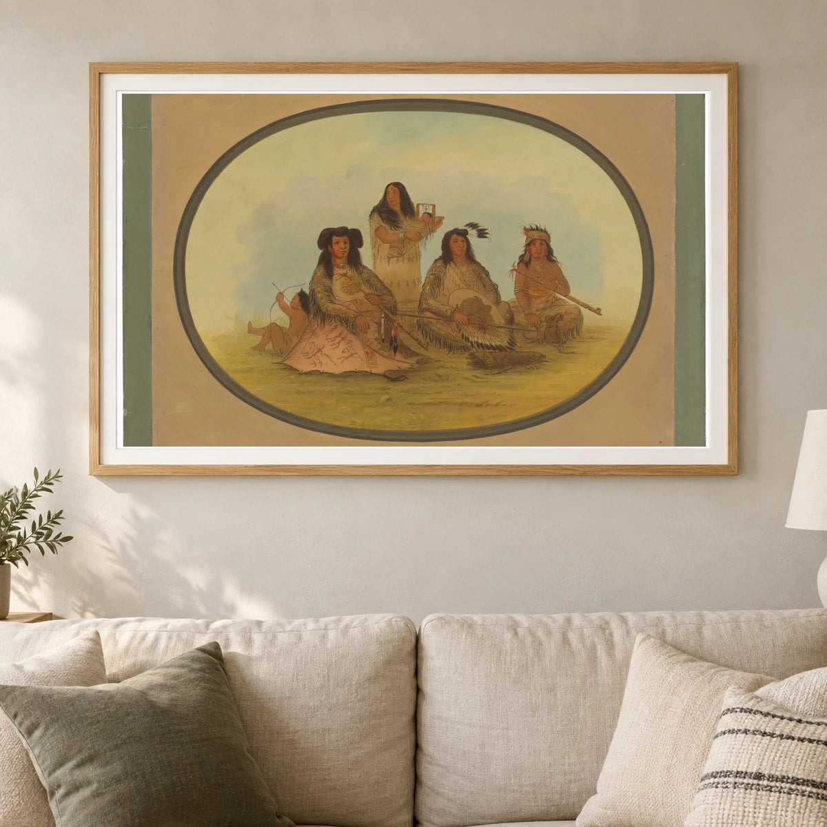 The Sioux Chief With Several Indians 1965.16.3 — Famous Paintings shown in a styled interior