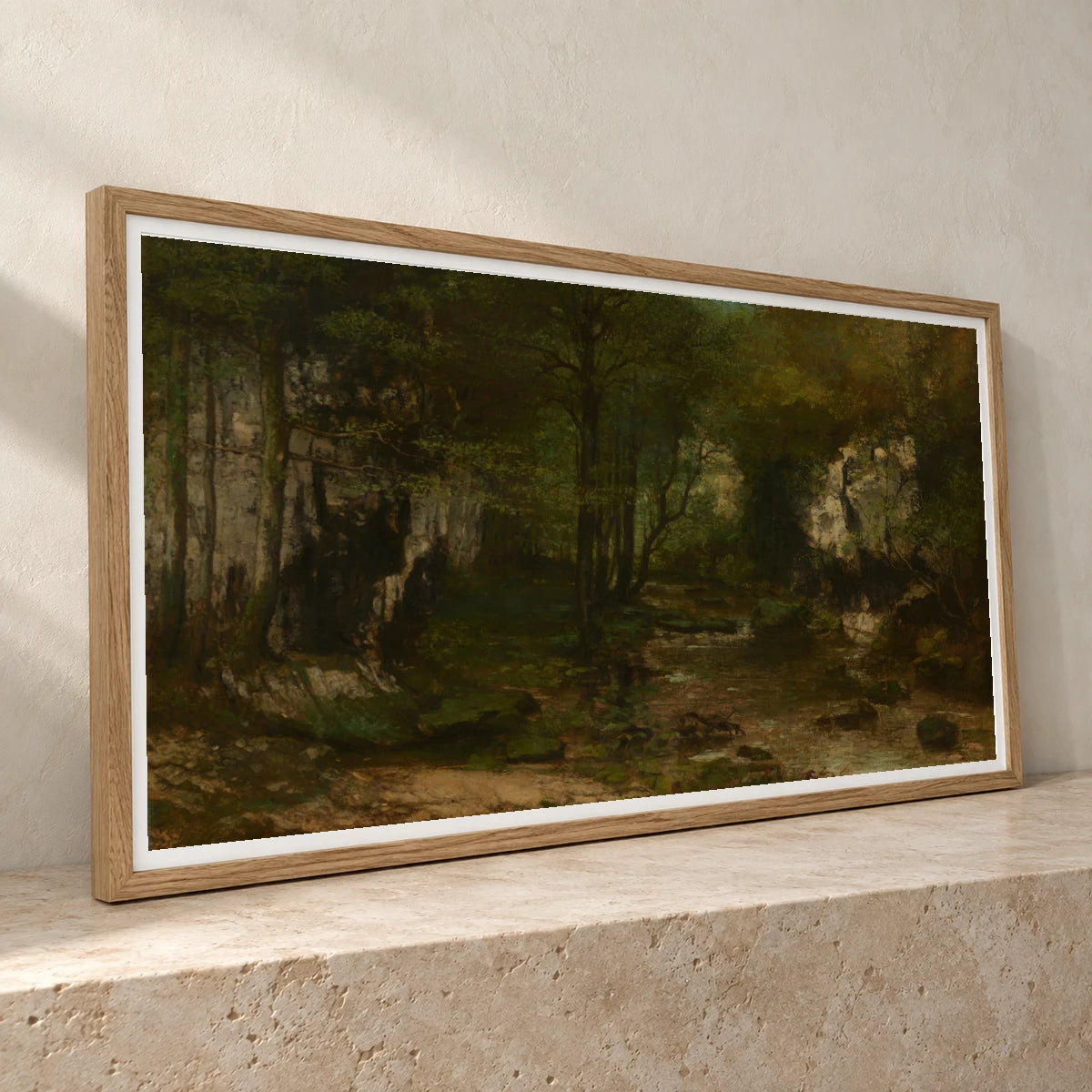 The Stream (le Ruisseau Du Puits Noir Vallee De La Loue) 1943.15.2 — Famous Paintings famous paintings print by SaamCrafts