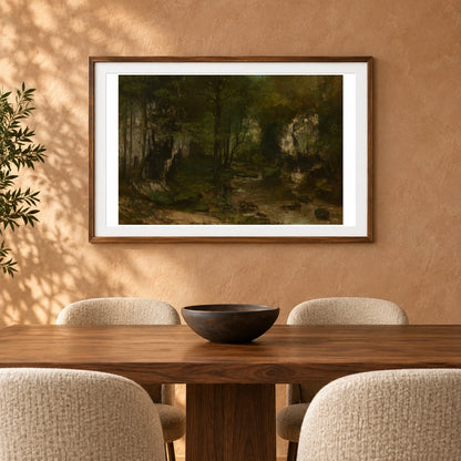 The Stream (le Ruisseau Du Puits Noir Vallee De La Loue) 1943.15.2 — Famous Paintings shown in a styled interior