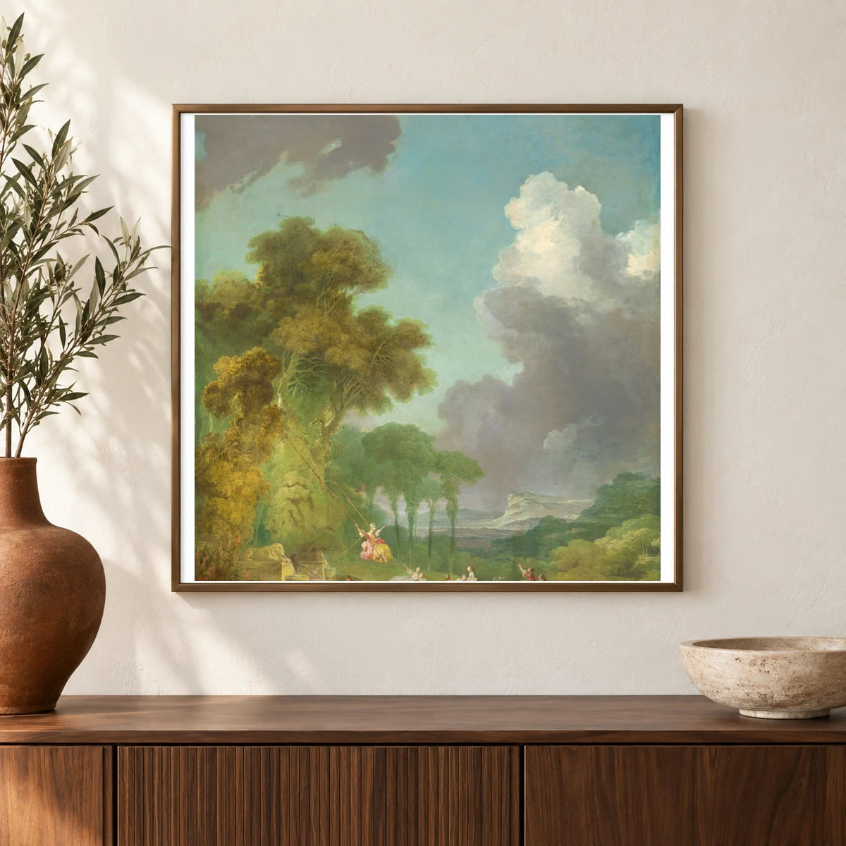 The Swing 1961.9.17 — Famous Paintings shown in a styled interior