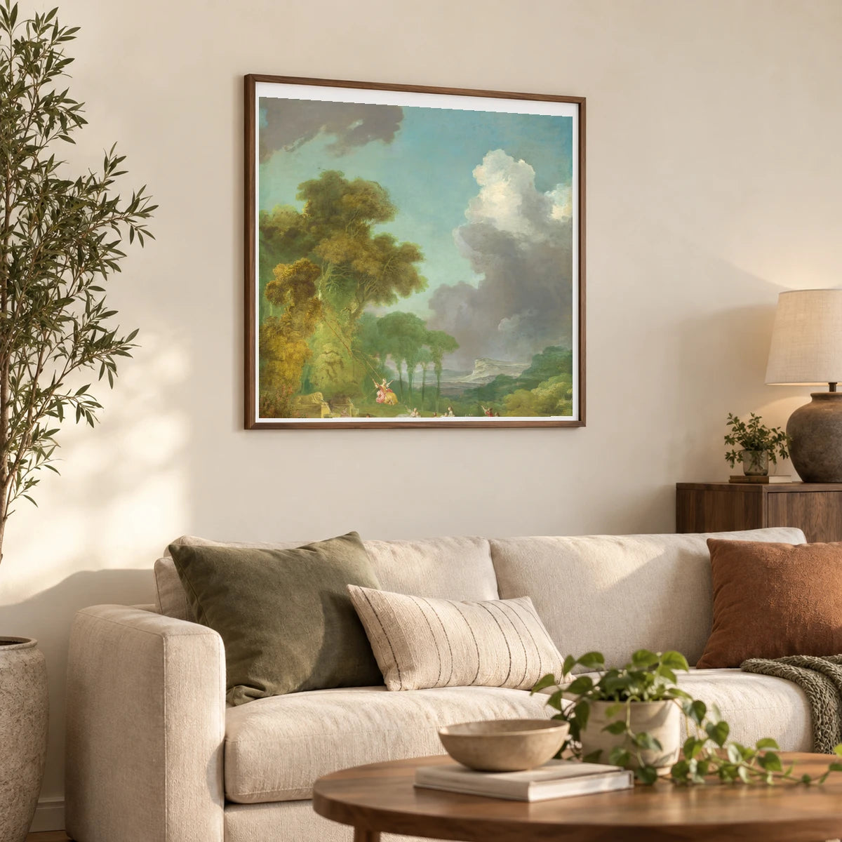 The Swing 1961.9.17 — Famous Paintings shown in a styled interior