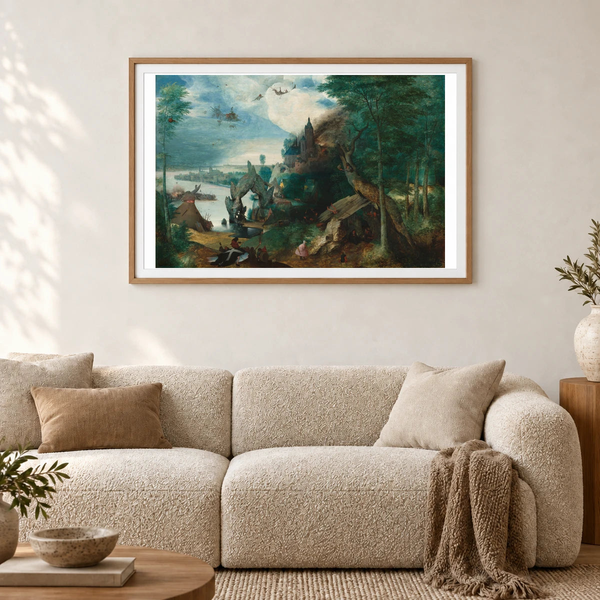 The Temptation Of Saint Anthony 1952.2.19 — Famous Paintings shown in a styled interior