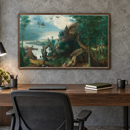 The Temptation Of Saint Anthony 1952.2.19 — Famous Paintings shown in a styled interior
