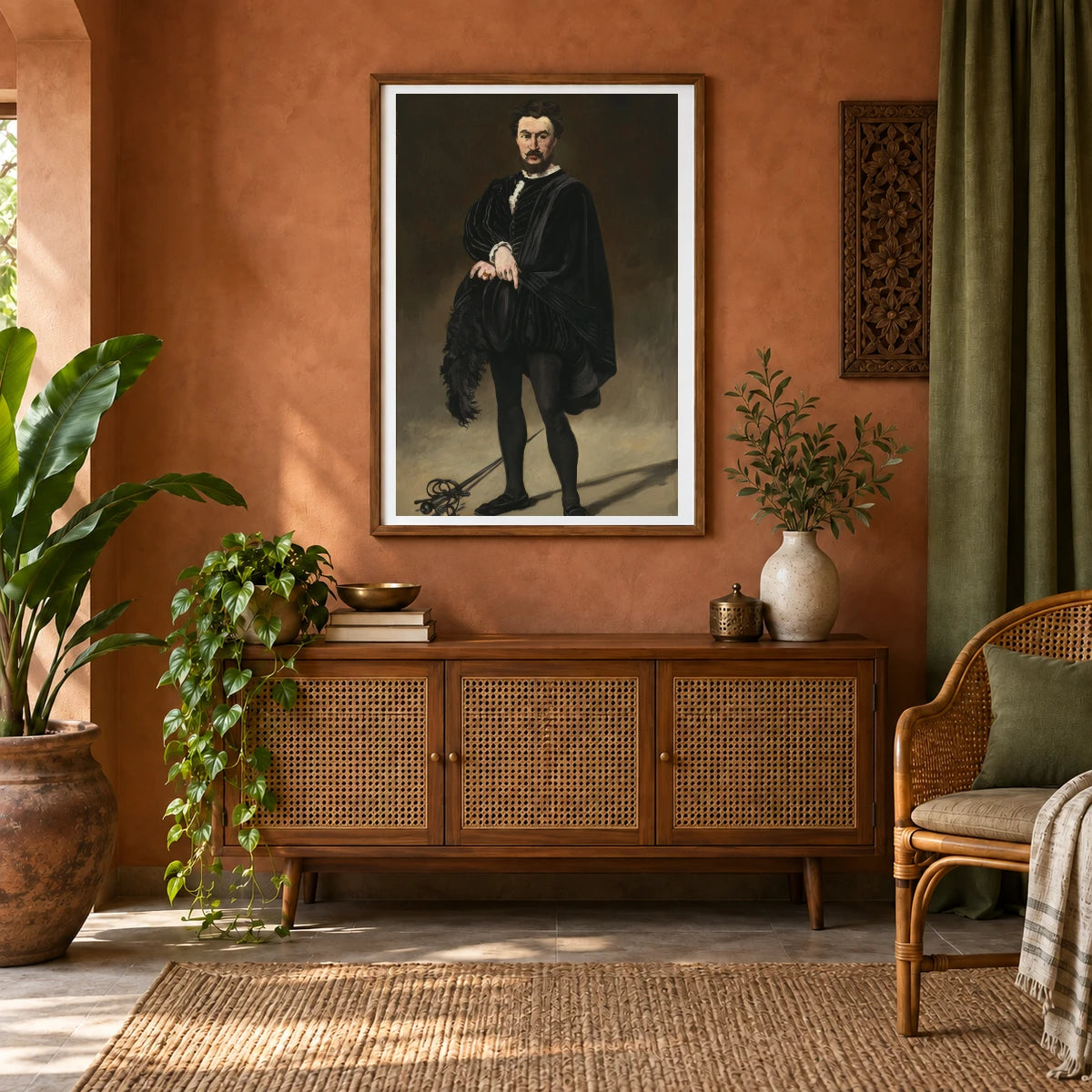 The Tragic Actor (rouviere As Hamlet) 1959.3.1 — Famous Paintings shown in a styled interior
