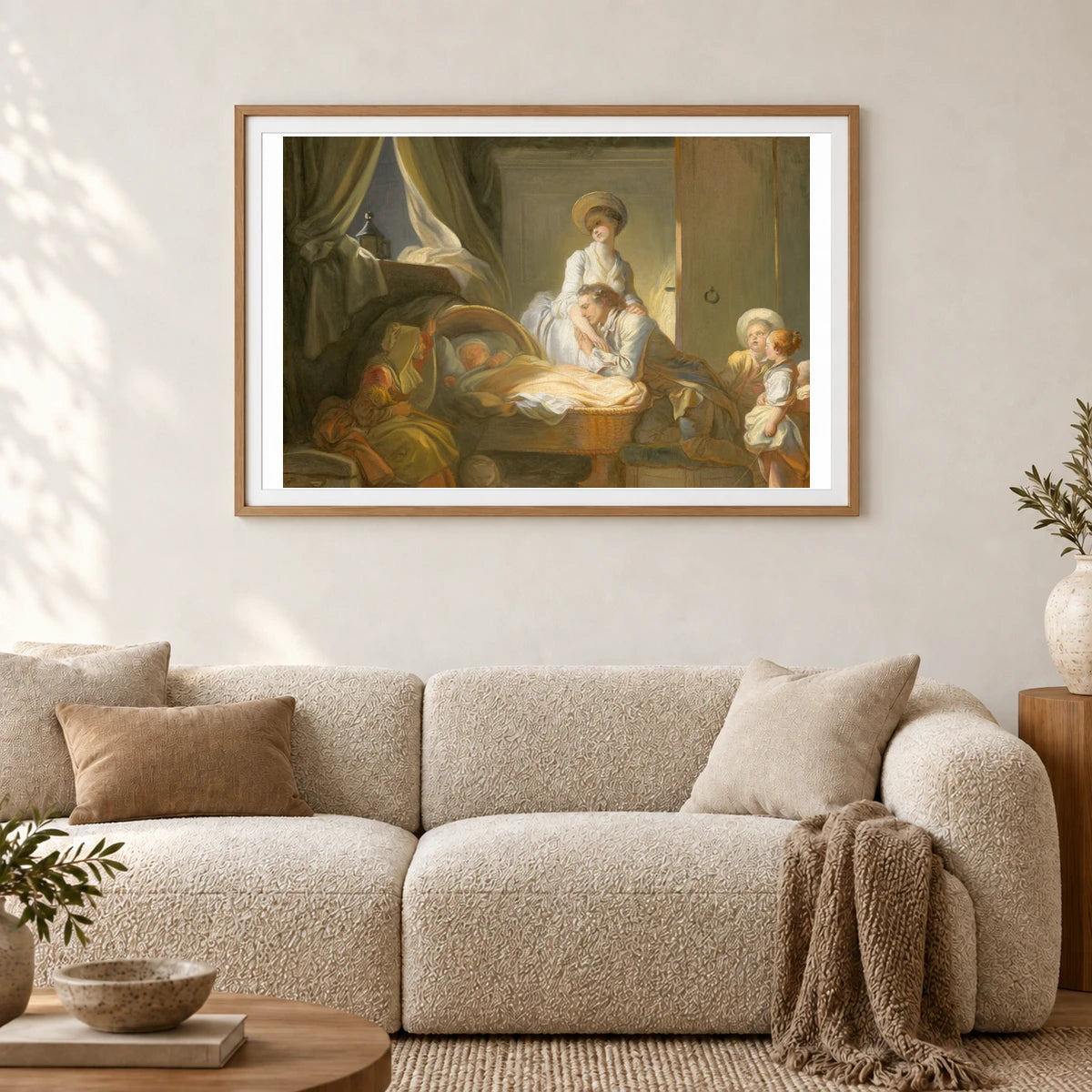 The Visit To The Nursery 1946.7.7 — Famous Paintings shown in a styled interior