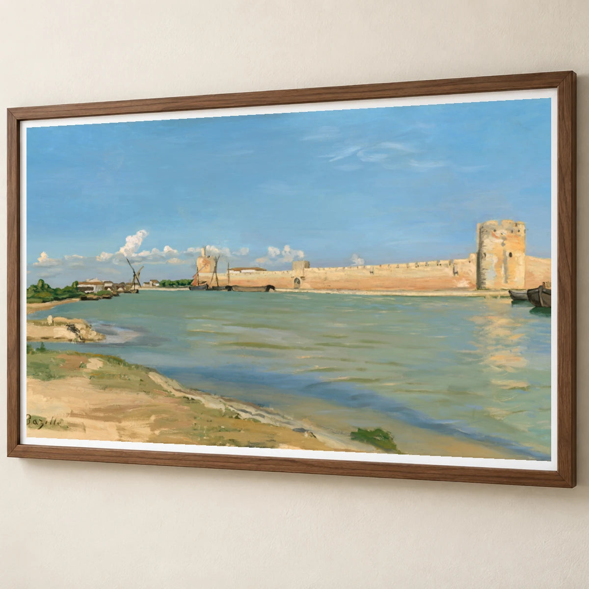 The Western Ramparts At Aigues Mortes 1985.64.1 — Famous Paintings famous paintings print by SaamCrafts