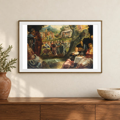 The Worship Of The Golden Calf 1939.1.180 — Famous Paintings shown in a styled interior