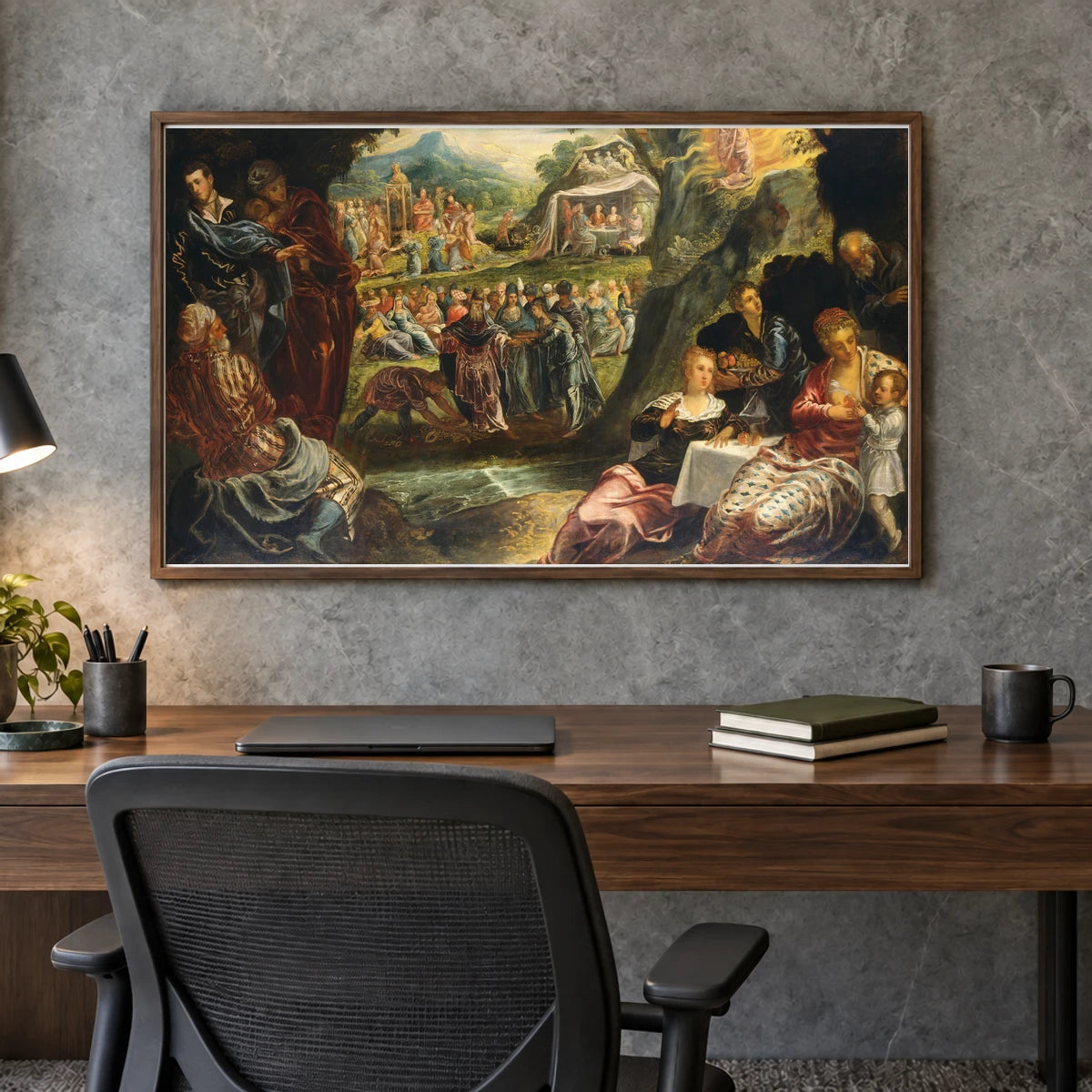 The Worship Of The Golden Calf 1939.1.180 — Famous Paintings shown in a styled interior